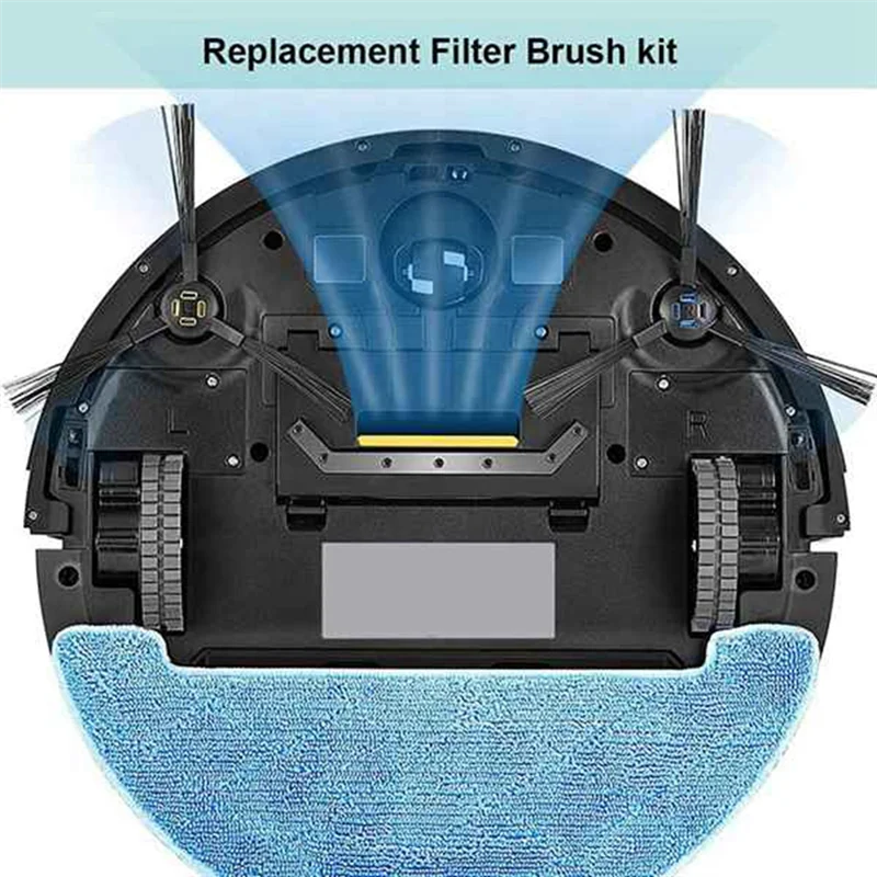 ロボット掃除機用スペアパーツ,フィルタースクリーン,サイドブラシ,mopクロス,v8,v8s,x750,x7用
