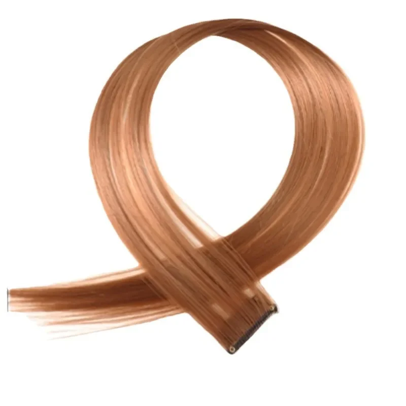 قطع وصلات شعر ملونة، شعر مستعار مستقيم واقعي للنساء، وصلات شعر حريرية طويلة وقصيرة، شعر من الألياف الآسيوية