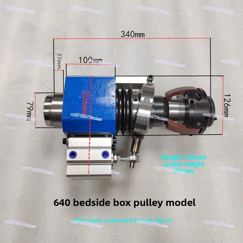 640 Mini Lathe Bedside Box Assembly Complete Set, with Indexing Head & Synchronous Pulley, for Small Bench Lathe Spindle Drive M