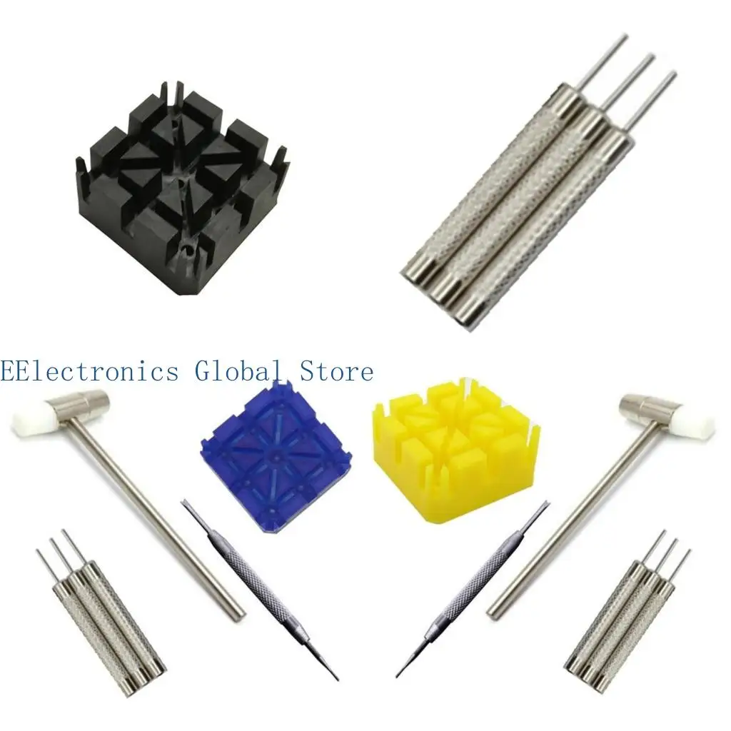 

462b 6pcs SmartWatch Reftatch Link Link Tool с Hammer and Pins Strap держатель ремня