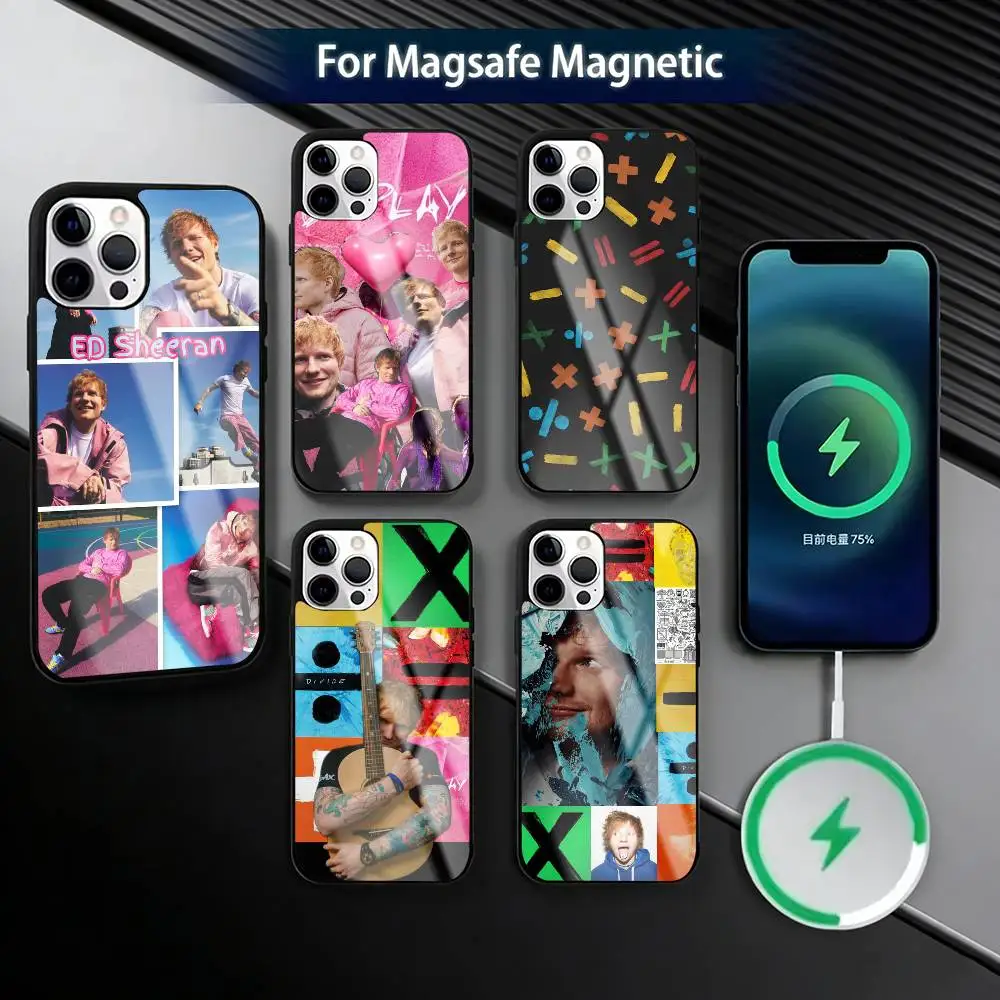 

S-Singer E-Ed Sheeran Phone Case For iPhone17,16,15,14,13,12,11 Plus,Pro Magnetic with Magsafe Wireless Charging