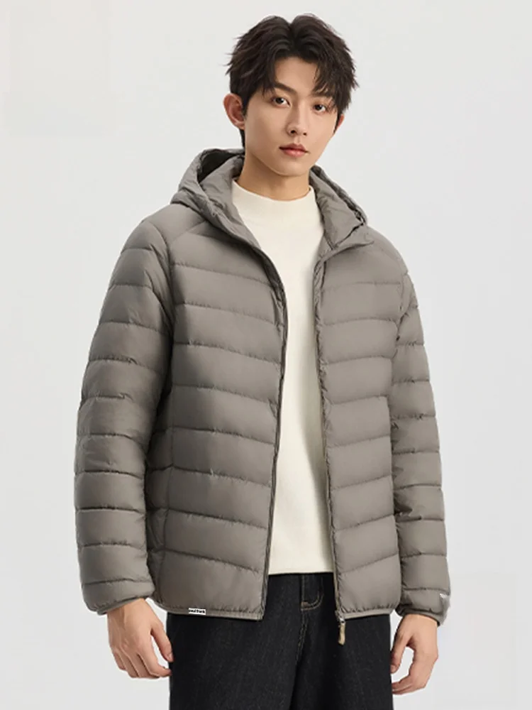

Lightweight Duck down Jacket Men's Winter Coat Warm Hooded Coat Cleanfit Style Regular Fit Universal Size