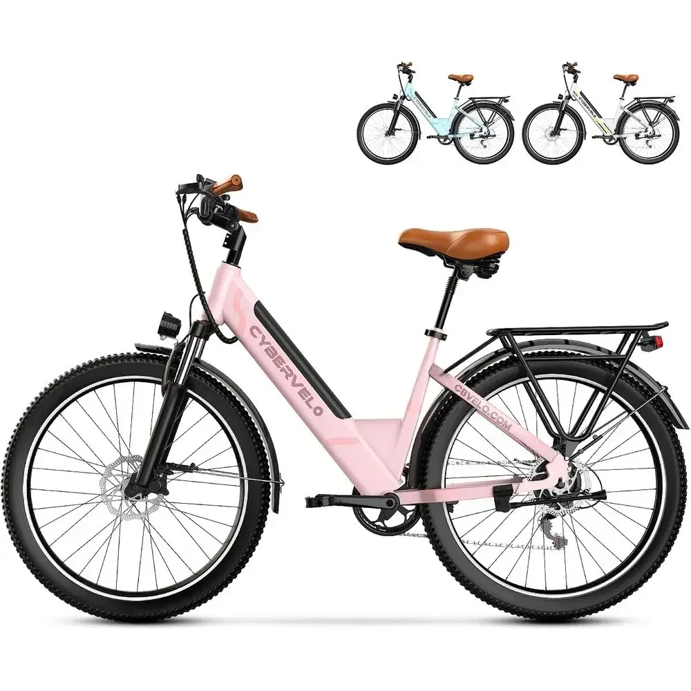 26 Adult Electric Bike - 1000W Motor, 48V Battery, 7-Speed, Front Suspension, LCD Display