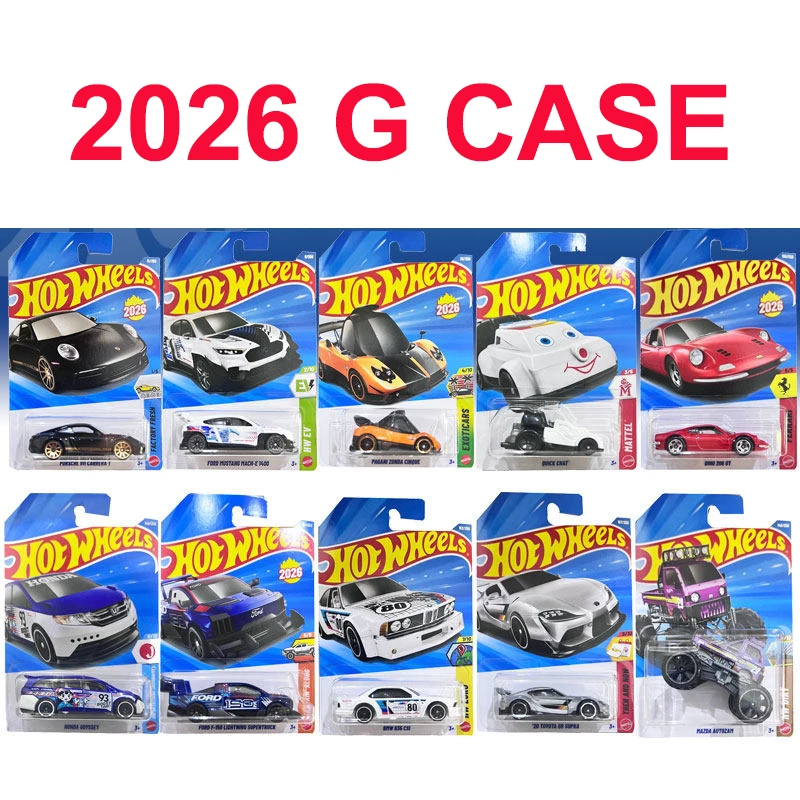 2026 G Hot Wheels Caça ao Tesouro de Carros Brinquedos para Meninos 1:64 Diecast Ferrari Mario Standard Kart Quick Chat Toyota Supra Modelo de Veículo Presente