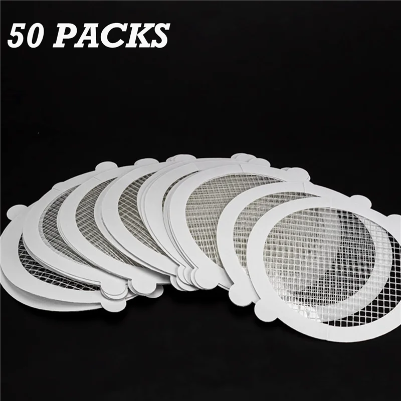 ETRT 200 Pcs Disposable Shower Drain Hair Catcher Mesh Stickers, Anti Clogging Floor Sink Strainer, Shower Drain Dog Hair