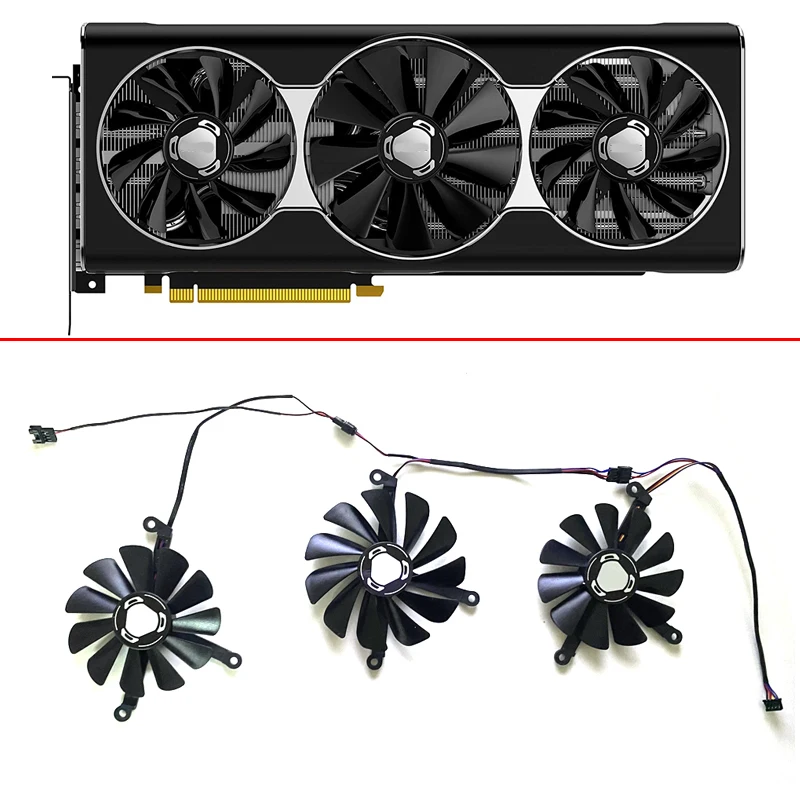 

NEW Cooling Fan For XFX Radeon RX 5700 XT THICC III Ultra 3 Fan Graphics Card Fan Replacement CF1015H12S 4PIN GPU FANs