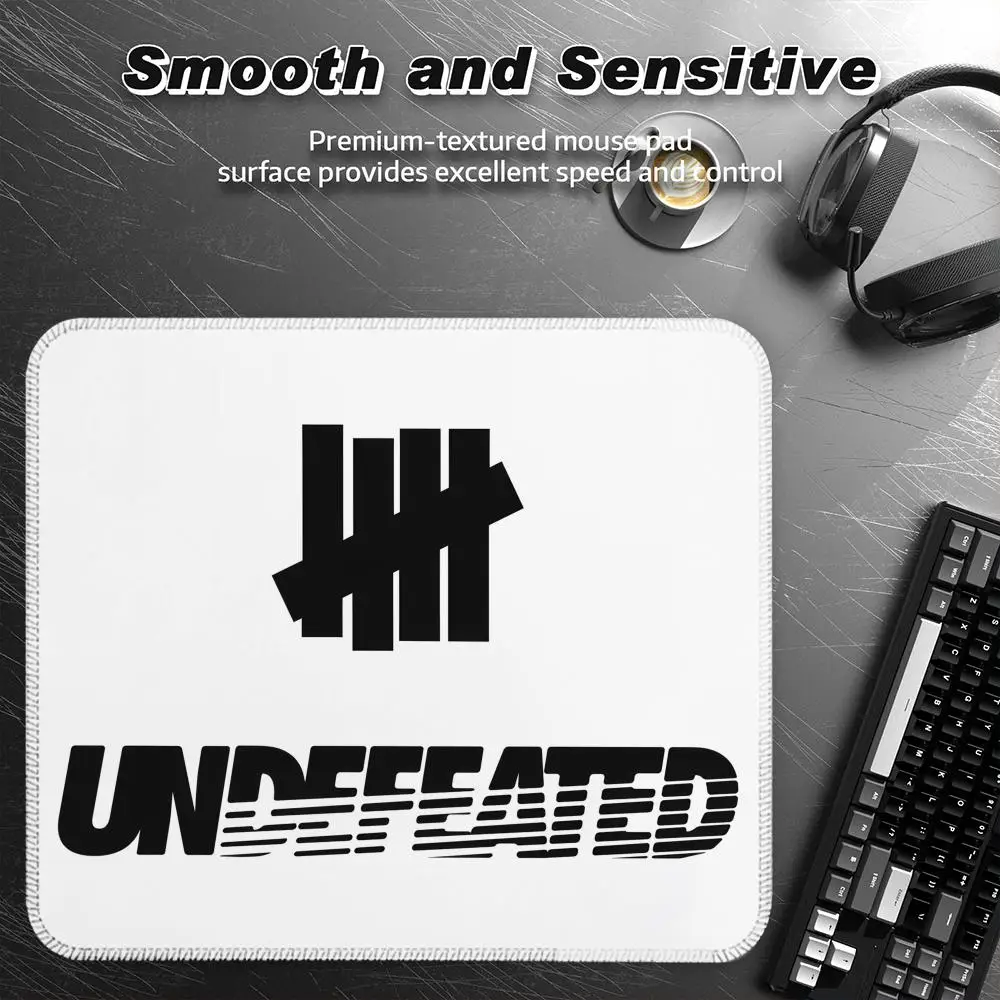 

U-UndefeatedS logo Mouse Pad SKY Small Desk Pad Mouse Boy Gift for Play games Keyboard Wireless Desktop Computer Coasters