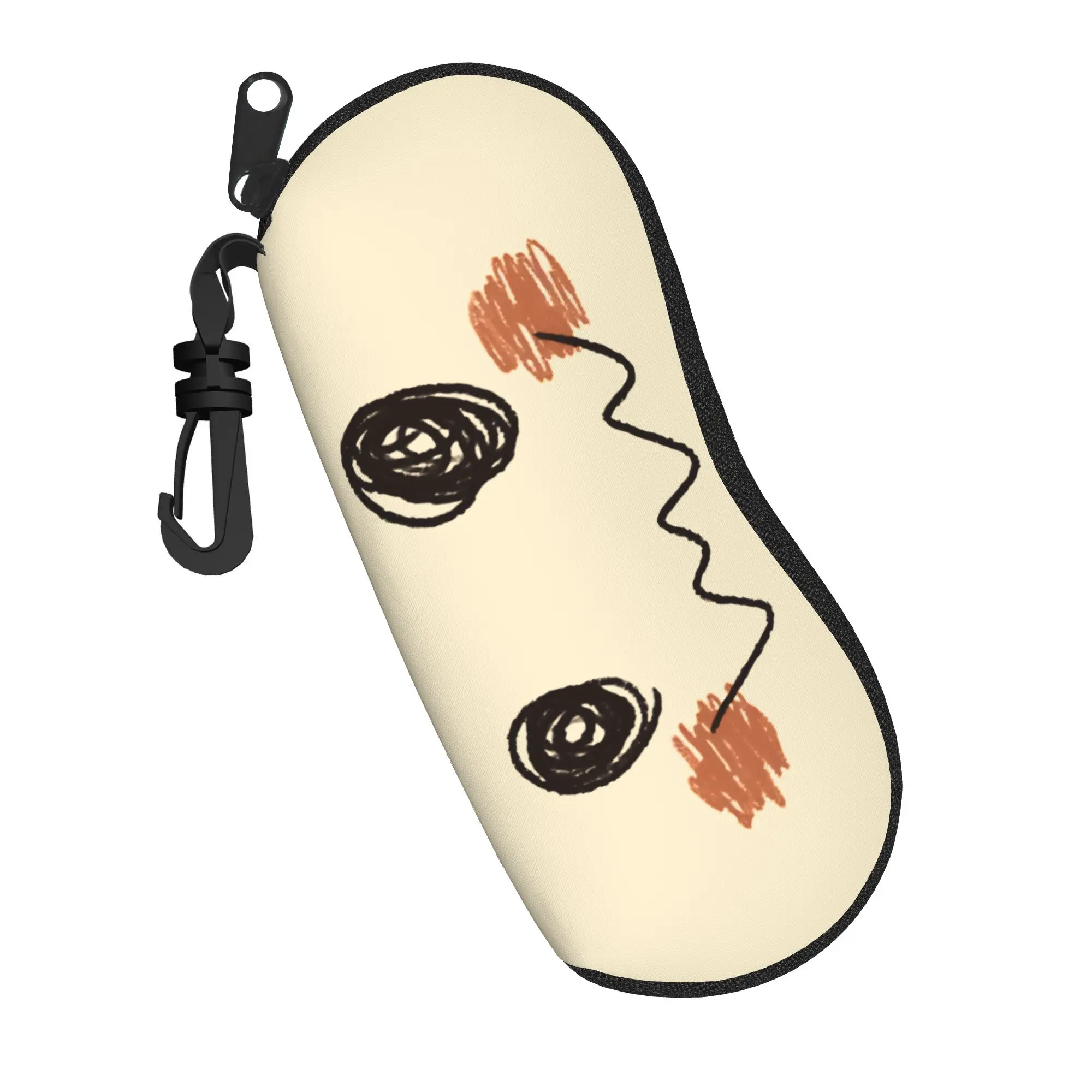 Mimikyus Face Glasses Case Unisex Waterproof Zipper Pokemons Eyewear Storage Box Anti-Pressure Glasses Box