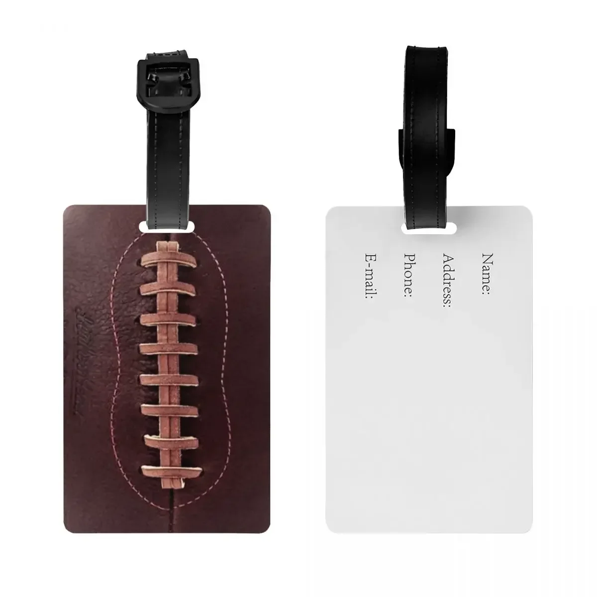 Custom Vintage Soccer Leather Football  Luggage Tags Custom Baggage Tags Privacy Cover Name ID Card