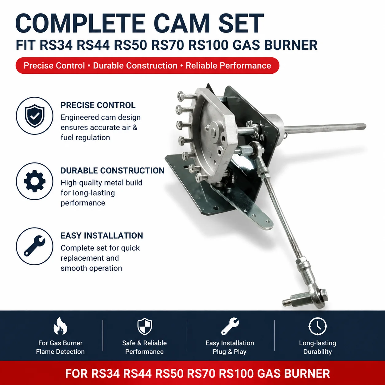 Complete Cam Set Fit RS34 RS44 RS50 RS70 RS100 Gas Burner Servomotor Spare Parts