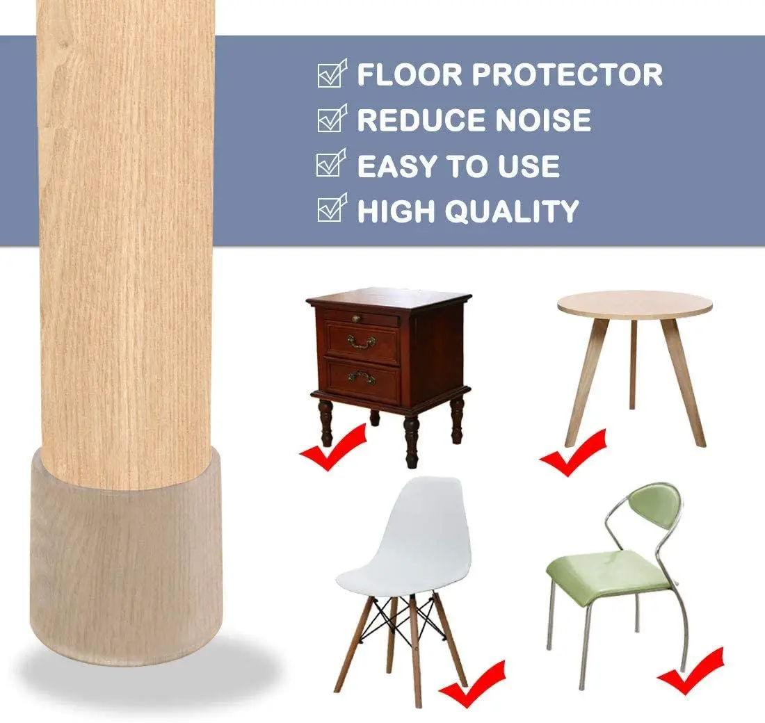 4pcs/set New Cups Socks Floor Protectors Furniture Feet Silicone Pads Chair Leg Caps Non-Slip Covers
