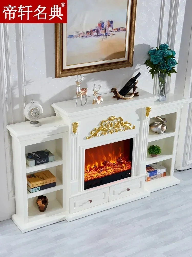 Y European-Style TV Cabinet Fireplace Mantel Storage Sideboard Cabinet Decoration Heating Led Fireplace Core