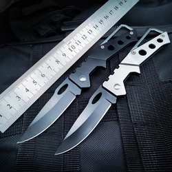 Outdoor Portable Folding Pocket Knife with Stainless Steel Blade, Travel Camping Tool