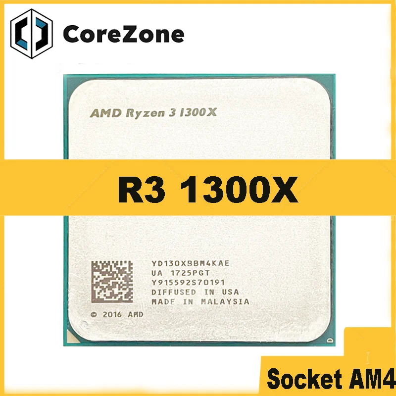 Ryzen 3 1300X R3 1300X 3.5 GHz Quad-Core Quad-Thread CPU Processor YD130XBBM4KAE Socket AM4