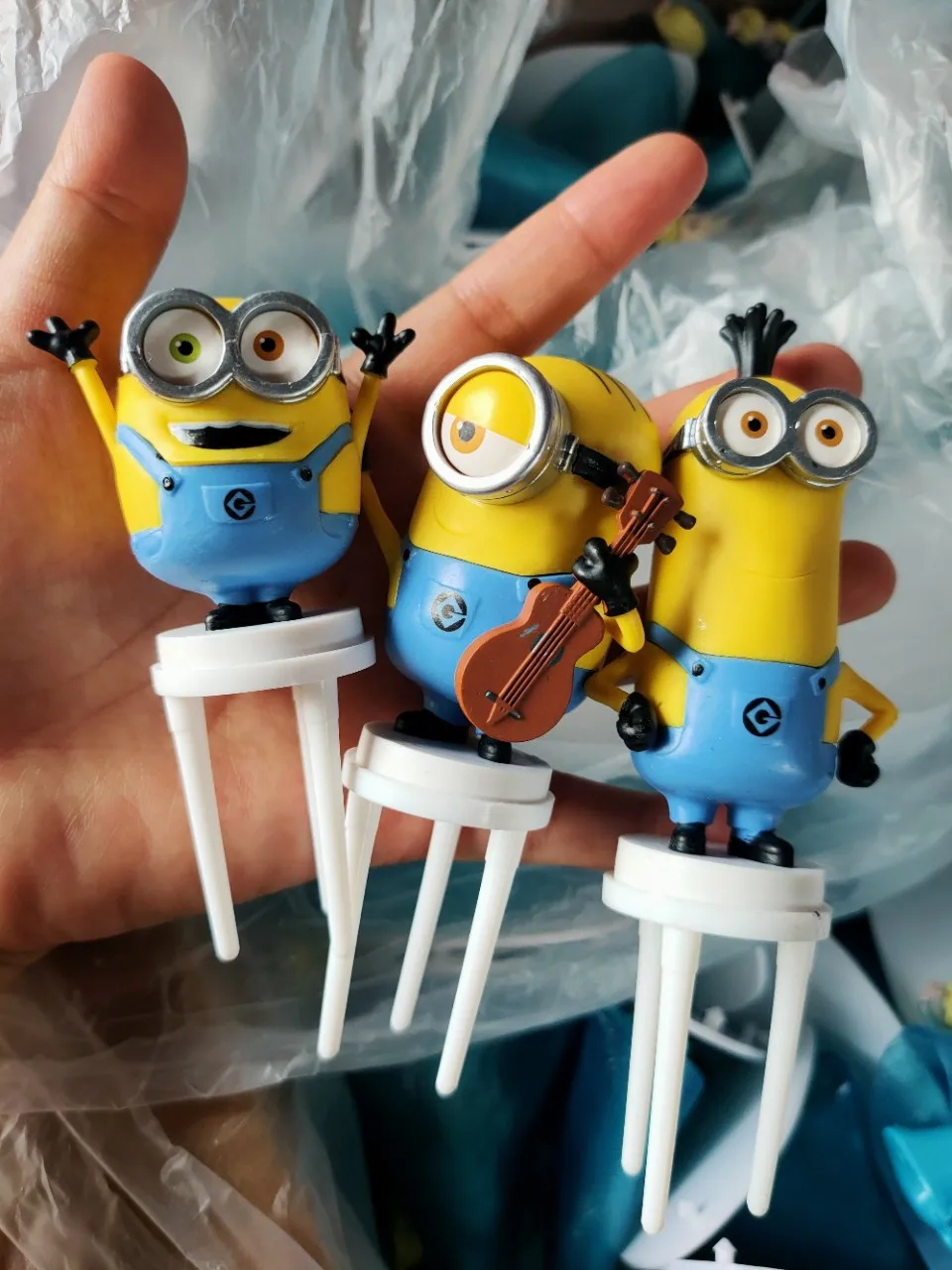 3 шт., фигурки Дэйва Стюарта Джерри, фильмы, украшение для торта на день рождения, куклы, модель из ПВХ, маленькие желтые бананы, милые фигурки, игрушки