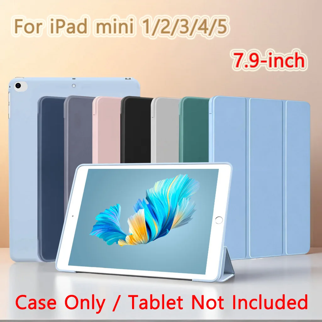 

Для Apple iPad mini 1 2 3 4 5 7,9-дюймовый магнитный откидной смарт-чехол с автоматическим пробуждением и сна для iPad mini 2019 2015 Мягкий силиконовый корпус