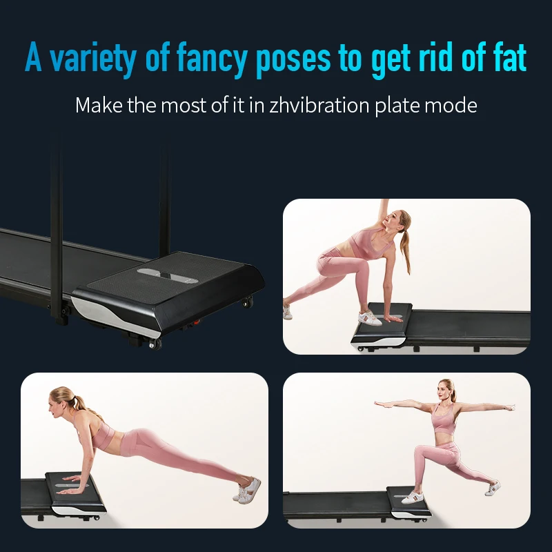 3-in-1 Under Desk Walking Pad with Vibration Home Treadmill with LCD Screen