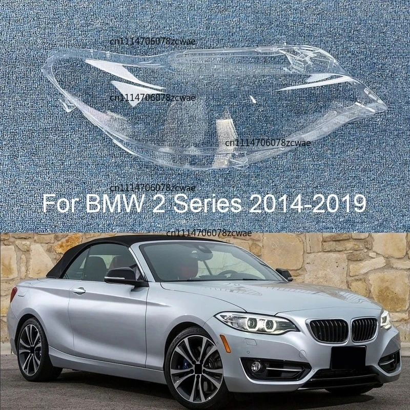 ZOCI-For BMW F22 F23 2 Series 2014-2019 Car Headlight Lens Cover head light lamp Transparent Lampshade Shell Glass