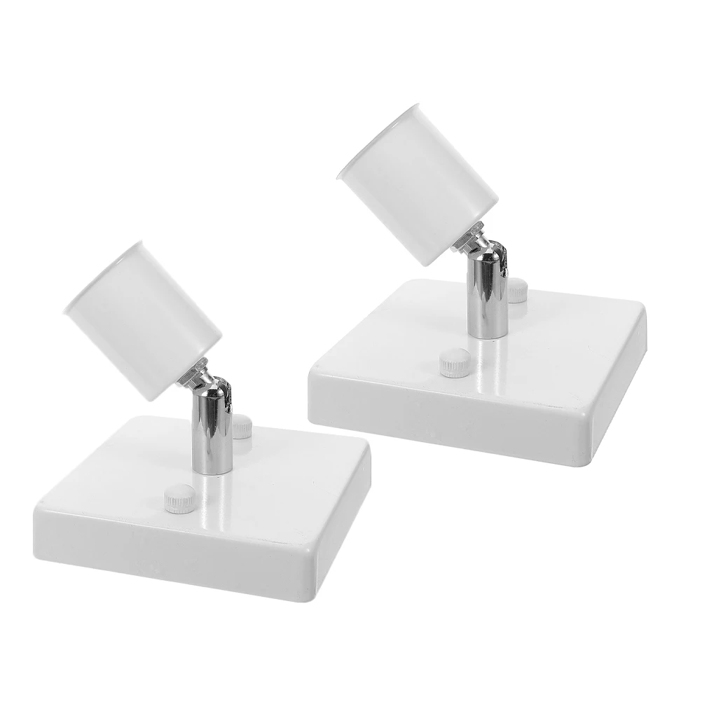 

2 Pcs Universal Lamp Holder Base High Temp Ceramic Parts Bulb Socket Fixture Replacement Versatile Accessories