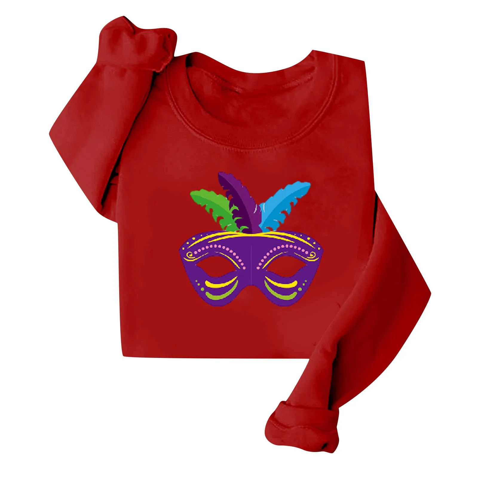 

Women'S Sweatshirt Daily Casual Women Sweatshirts Luxury O-Neck Long Sleeves Carnival Printed Women Pullover Tops Худи Оверсайз