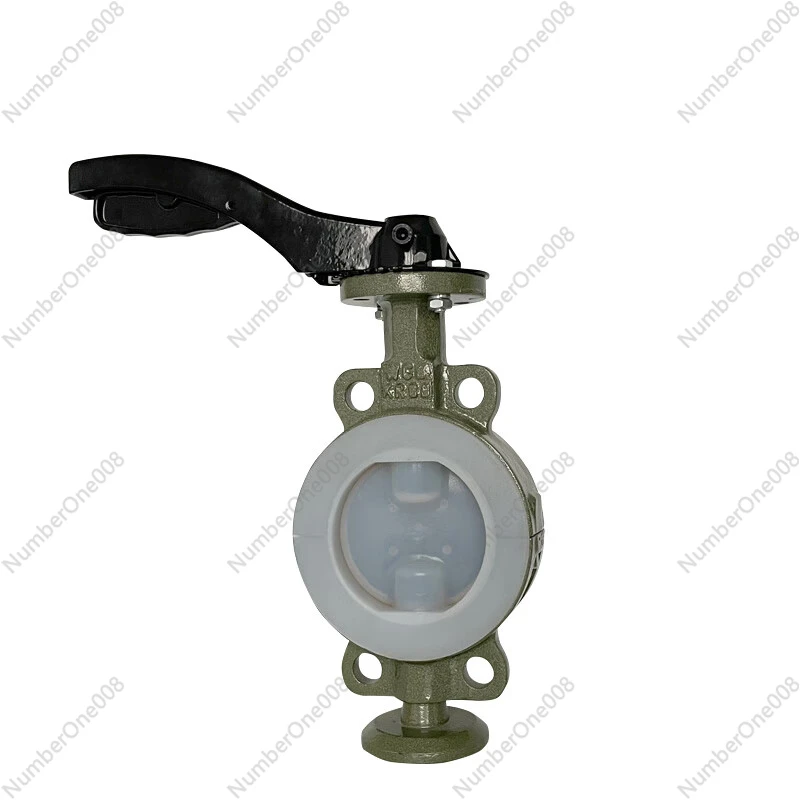 

Cast Steel Lined Fluorine Butterfly Valve Handle Type High Temperature Acid Alkali Corrosion Resistant D71F4-16C (Dn65)