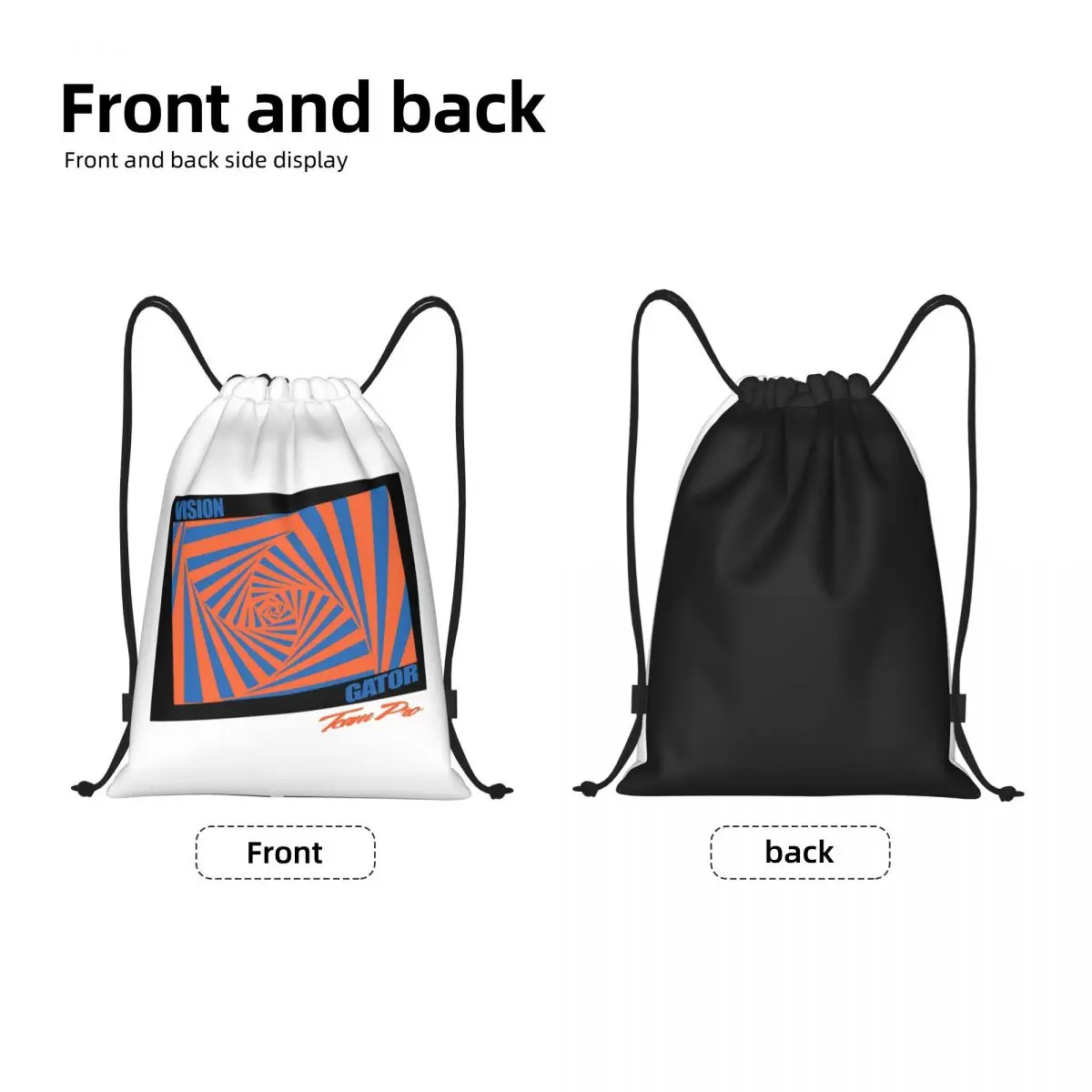 Custom Vision Gator Drawstring Backpack Bags Men Women Lightweight Gym Sports Sackpack Sacks for Yoga