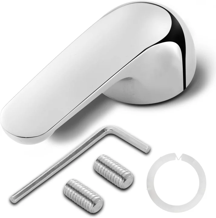 

For Delta 13001400 Tub Faucet Chrome Lever Handle Replacement with Robust Metal Construction for Temperature Adjustment