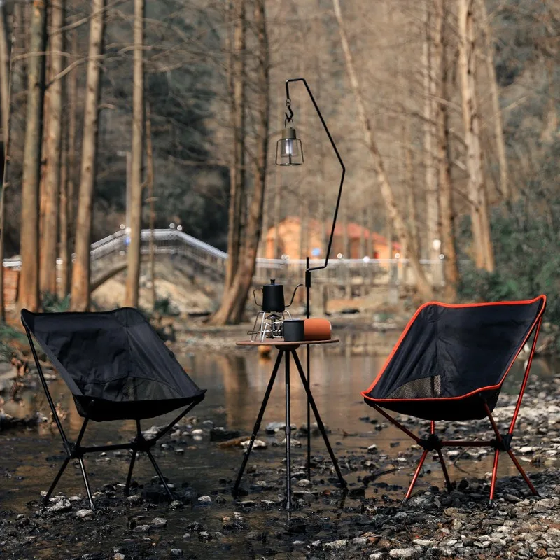 Ultralight Aluminum Moon Chair, Portable Folding Fishing Recliner - Lightweight Outdoor Camping Chair with Carry Bag for RV