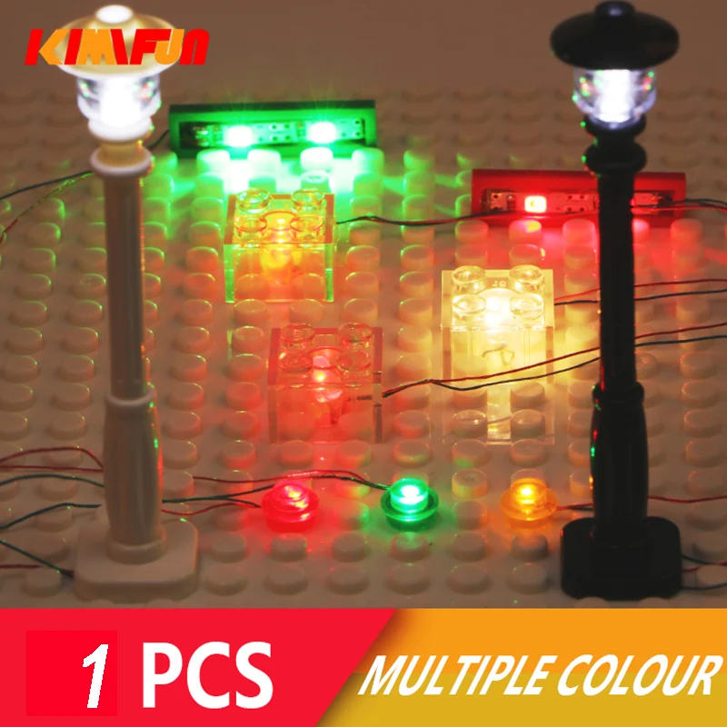 1pc 1x4 USB Moc Building Blocks Creative Luminous Led Lights Street Lamp Brick DIY 2X2 Enlighten Classic Flashing Compatible