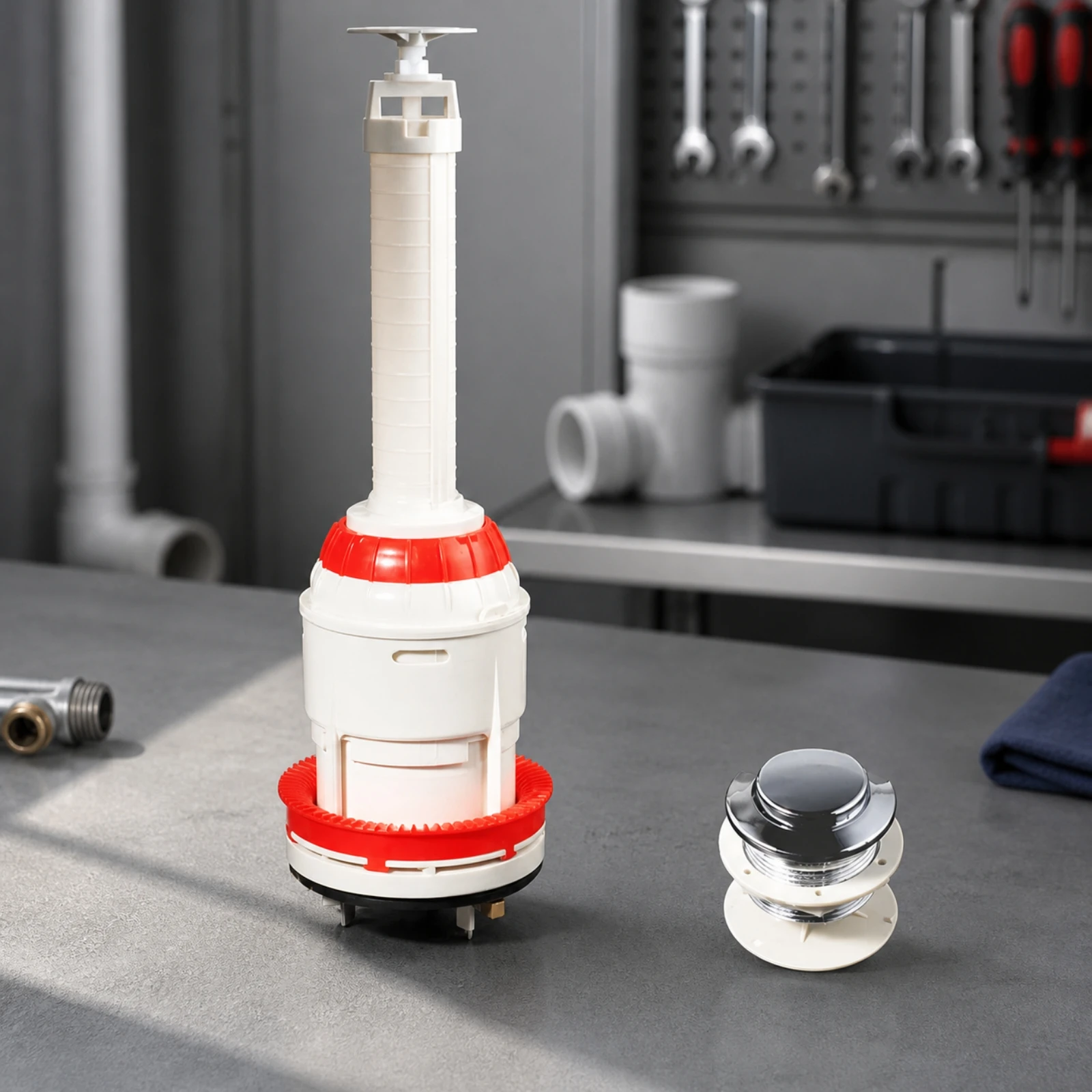 3-Inch Toilet Flush Drain Valve Leak Proof One-Piece Toilet Tank Flush Valve Easy to Install Long-Lasting for Plumbers