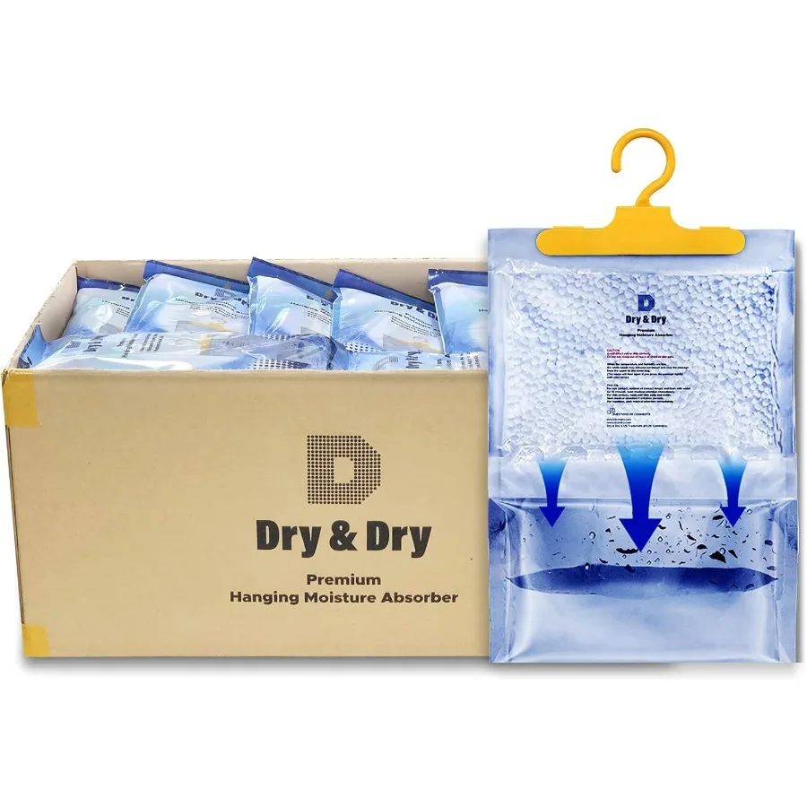 46 Packs [Net 14 Oz/Pack] Moisture Absorbers for Home Basement Bedroom - Small Dehumidifiers for Humidity Control in Damp Areas