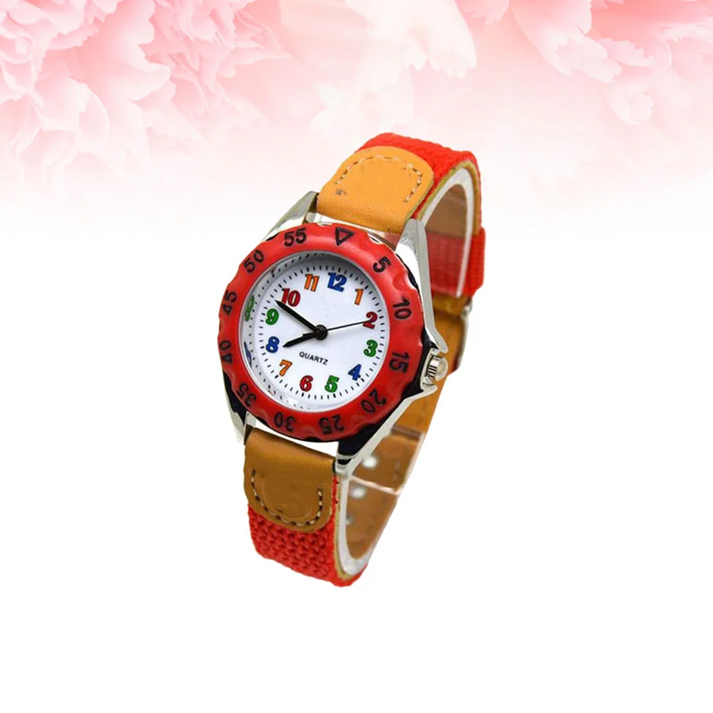 

Stylish Students Watch for Kids with Cartoon Design Red Nylon Band Accurate Quartz Movement Comfortable Wear Fun Gift for Boys