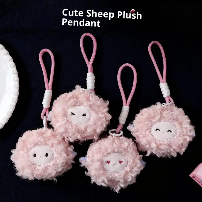 

Plush Curly Sheep Keychain Cute Soft Stuffed Doll Bag Pendant Key Holder Backpack Hanging Decoration Birthday Gifts