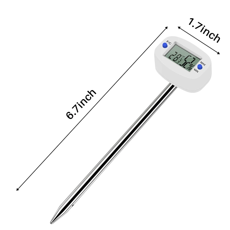 TA290 Digital Soil Hygrometer Moisture Meter Temperature Humidity Tester With Probe For Gardening Farming