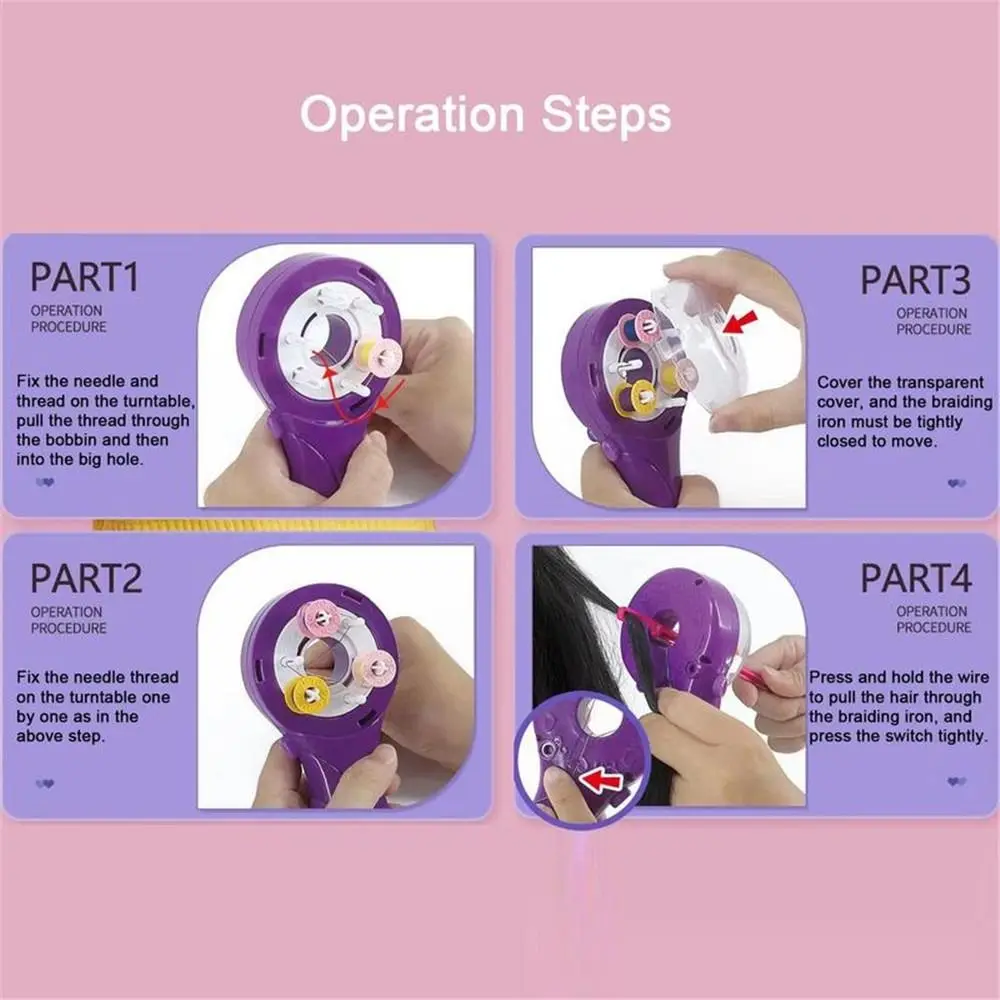 Quick Hairstyle Tools Electric Automatic Hair Braider Hair Braid Weave  Hair Braiding Machine Twist Braider Machine