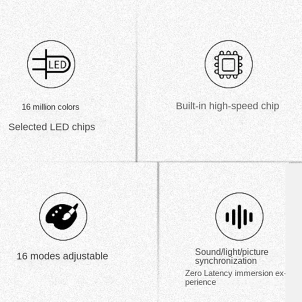 

ABRJ-Smart Ambient TV Led Backlight -Compatible 2.0 Device Sync Box RGB Light Strip Kit For TV Video PS4/ US-Plug Easy T