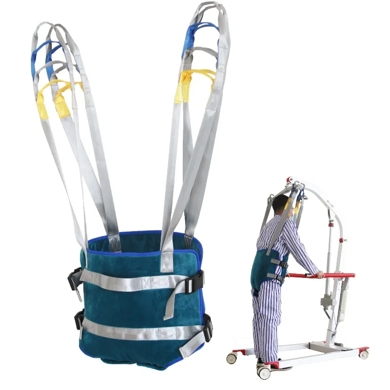 Full Body Lift Sling Walking Standing Rehabilitation Transfer Belt Bed Wheelchair Sit-Stand Moving Belt for Totally Paralyzed
