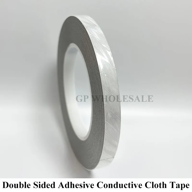 

(10mm*20M) Double Sided Adhesive Electrically Conductive Fabric Cloth Tape for Laptop Tablet Phone EMI Shielding Radiation-proof