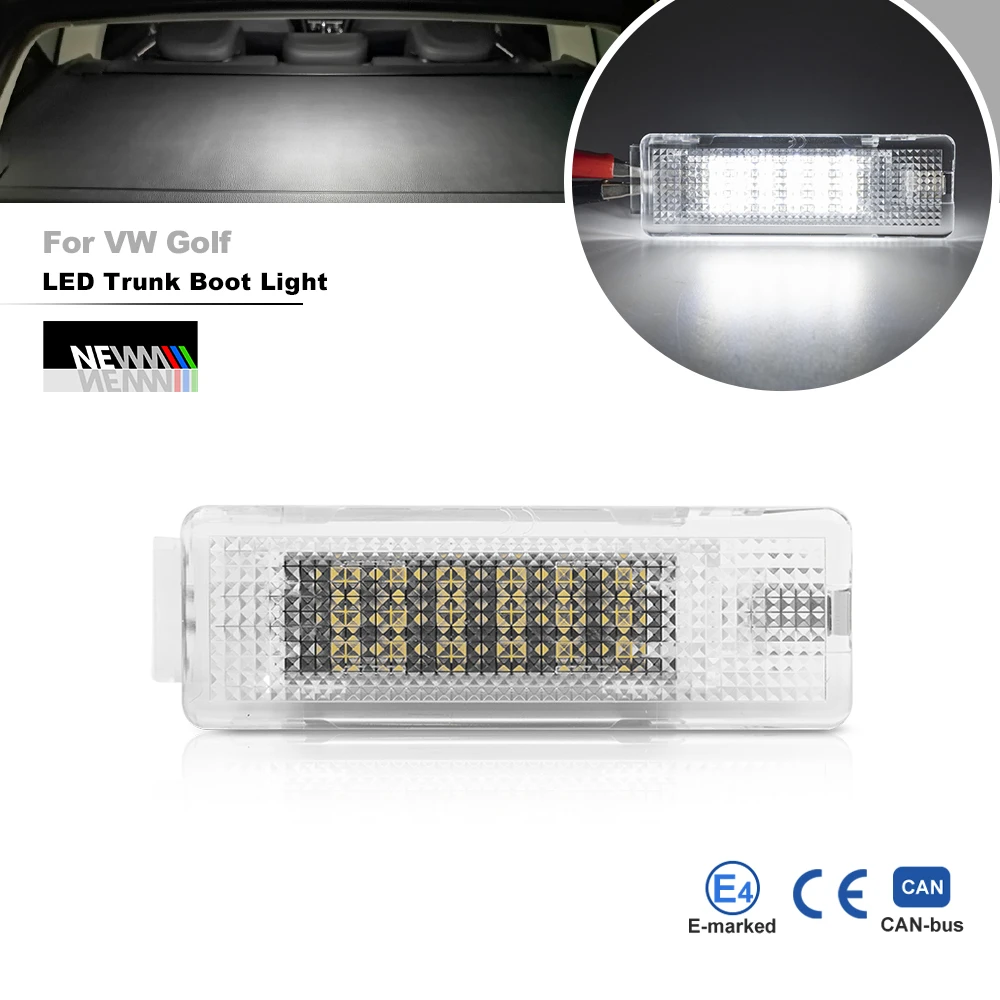 Nuovo 1PC Bianco 18 SMD LED Bagagliaio Tronco Luce Interna Per VW GOLF 5/6/7 MK5 Mk6 MK7 V/VI/VII Jetta Passat Touran