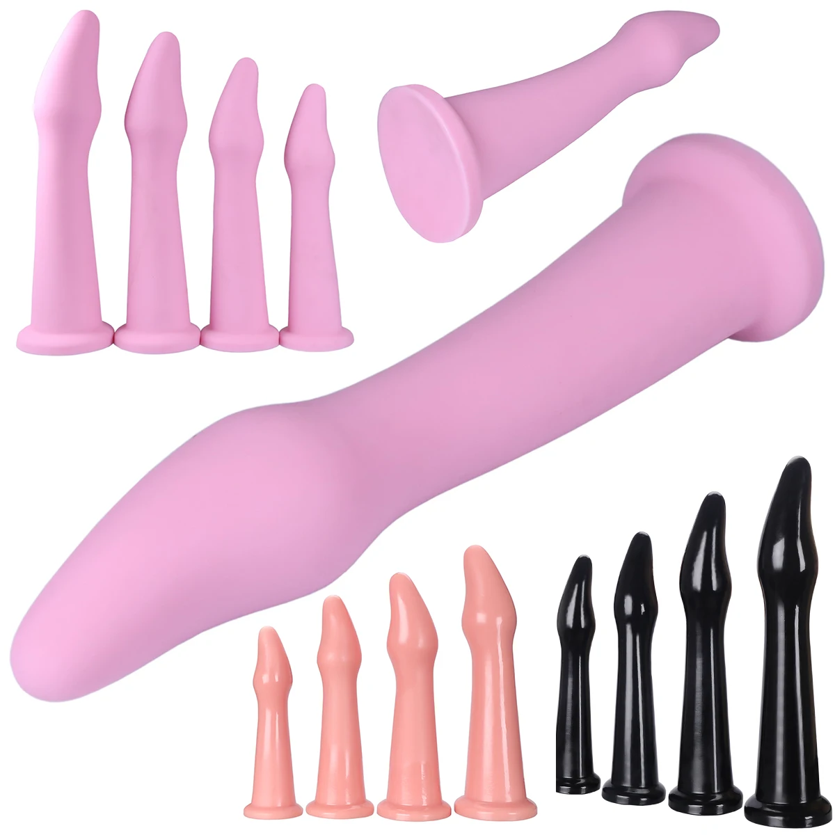 Enorme consolador anal suave rosa, plug anal grande, consoladores de brazo, dilatador anal y vaginal, masturbador, juguetes sexuales para parejas, masajeadores de próstata