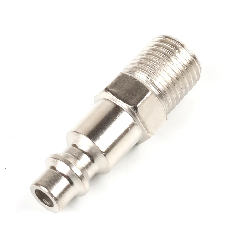Bagian adaptor cepat penggiling adaptor cepat adaptor steker 215psi fitting selang udara 1/4 "besi berlapis krom