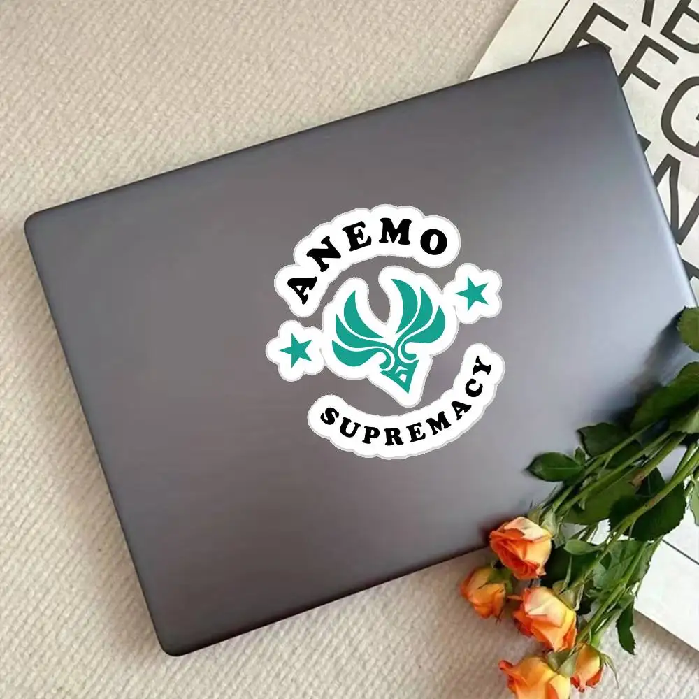 Anemo Supremacy Genshin Impact Waterproof Stickers For Decorating Car Windows Motorcycles And Computers.