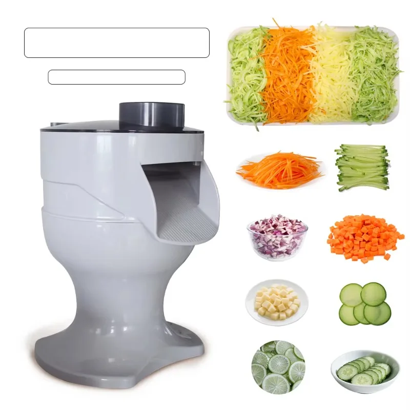 Chopper tagliaverdure multifunzionale 4 in 1 per fette, cubate, triturate o a strisce di frutta e verdura