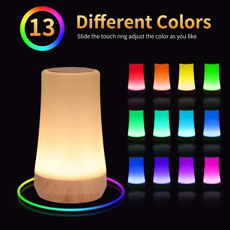 

lampara mesa led recargable table lamp 13 Colors Light lampada da scrivania desk gadgets usb cute lamp luminaria mesa