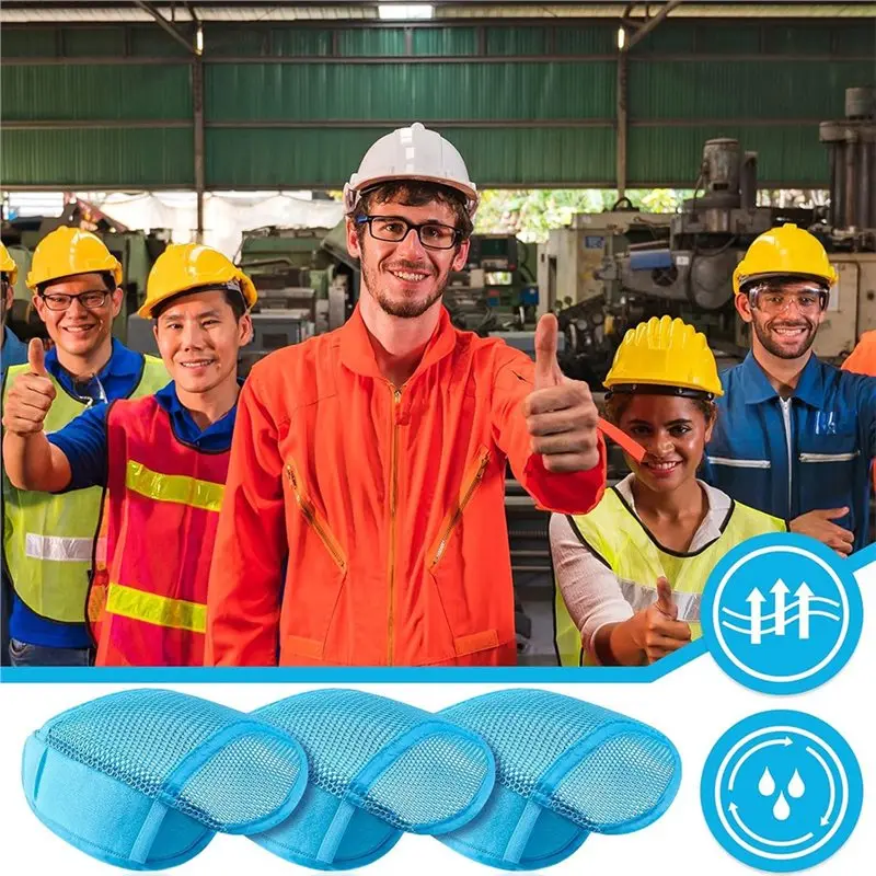 6-Pack Hard Hat Liner Sweatband, Cooling Mesh Inserts For Safety Helmets, Washable And Reusable Helmet Padding