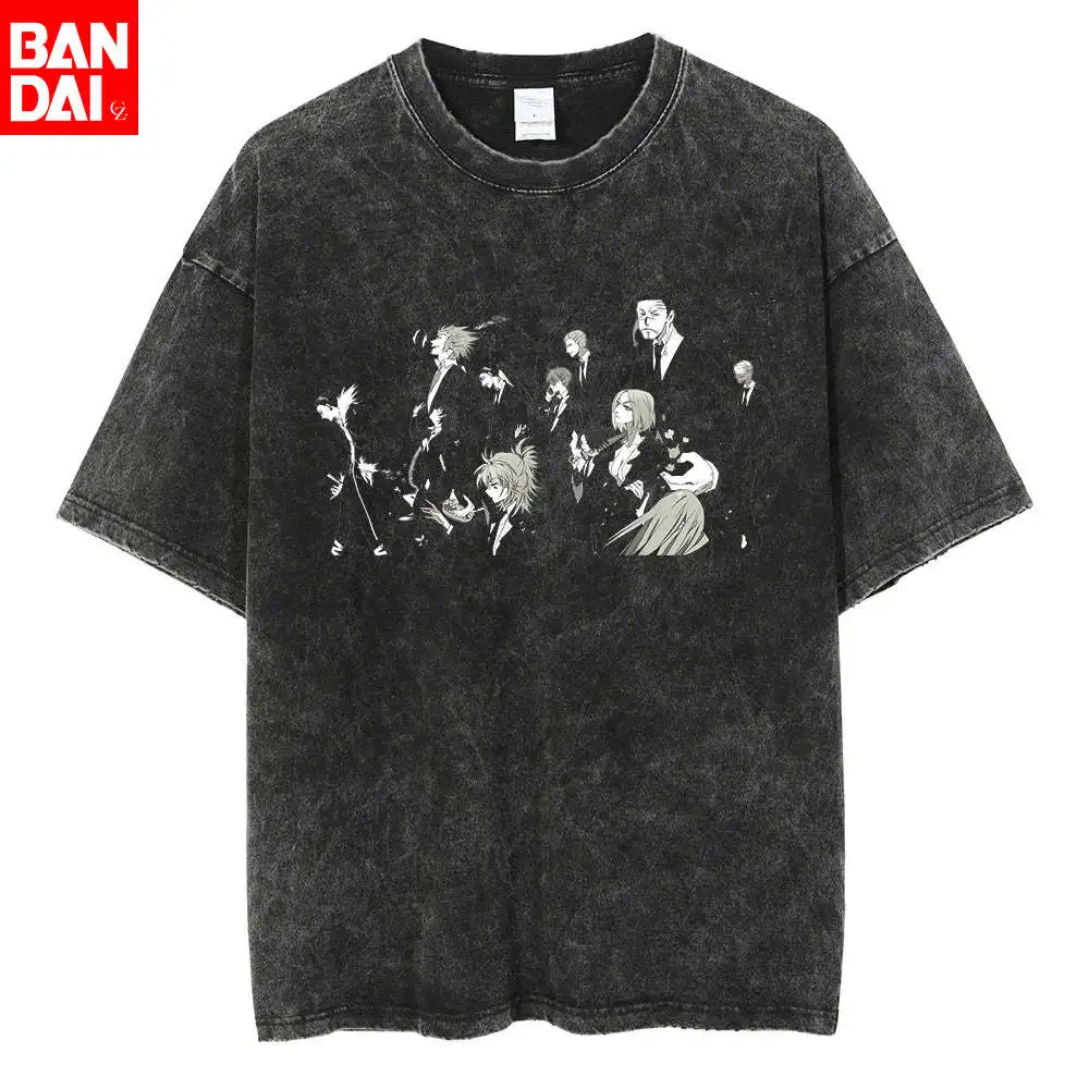 Camiseta Oversize Vintage Lavada Hunter X Hunter Phantom Troupe 2026 Verano Hombre Algodón Streetwear Anime Gráfico Casual