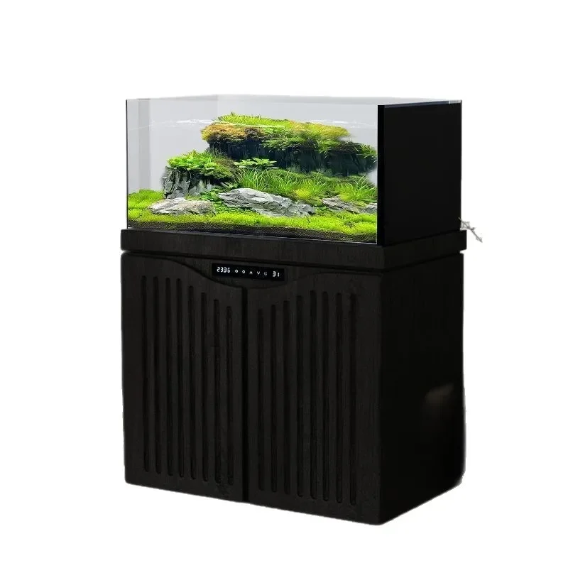 Ultra Clear Glass Aquarium Large Bottom Filter Fish Tank for Living Room Home Decor Goldfish Aquatic Plant Habitat Narrow