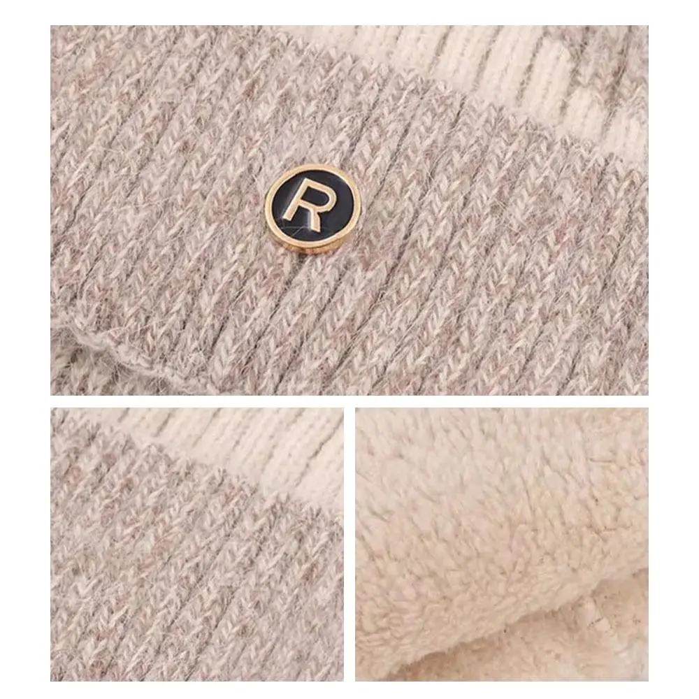 عادية يندبروف محبوك قبعة صوفية الباردة واقية سميكة قبعة صغيرة الرقبة أدفأ الدفء الكريات قبعة ركوب الدراجات في الهواء الطلق #5