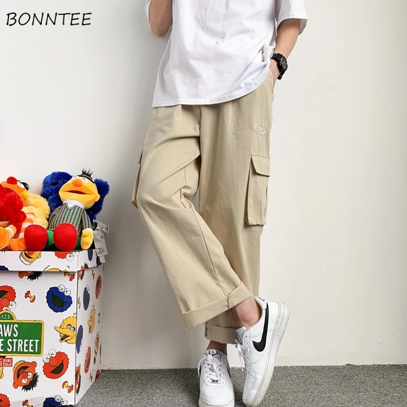 

Японские брюки-карго, мужские мешковатые брюки с несколькими карманами, винтажные повседневные красивые уличные брюки, универсальные повседневные индивидуальные брюки до щиколотки