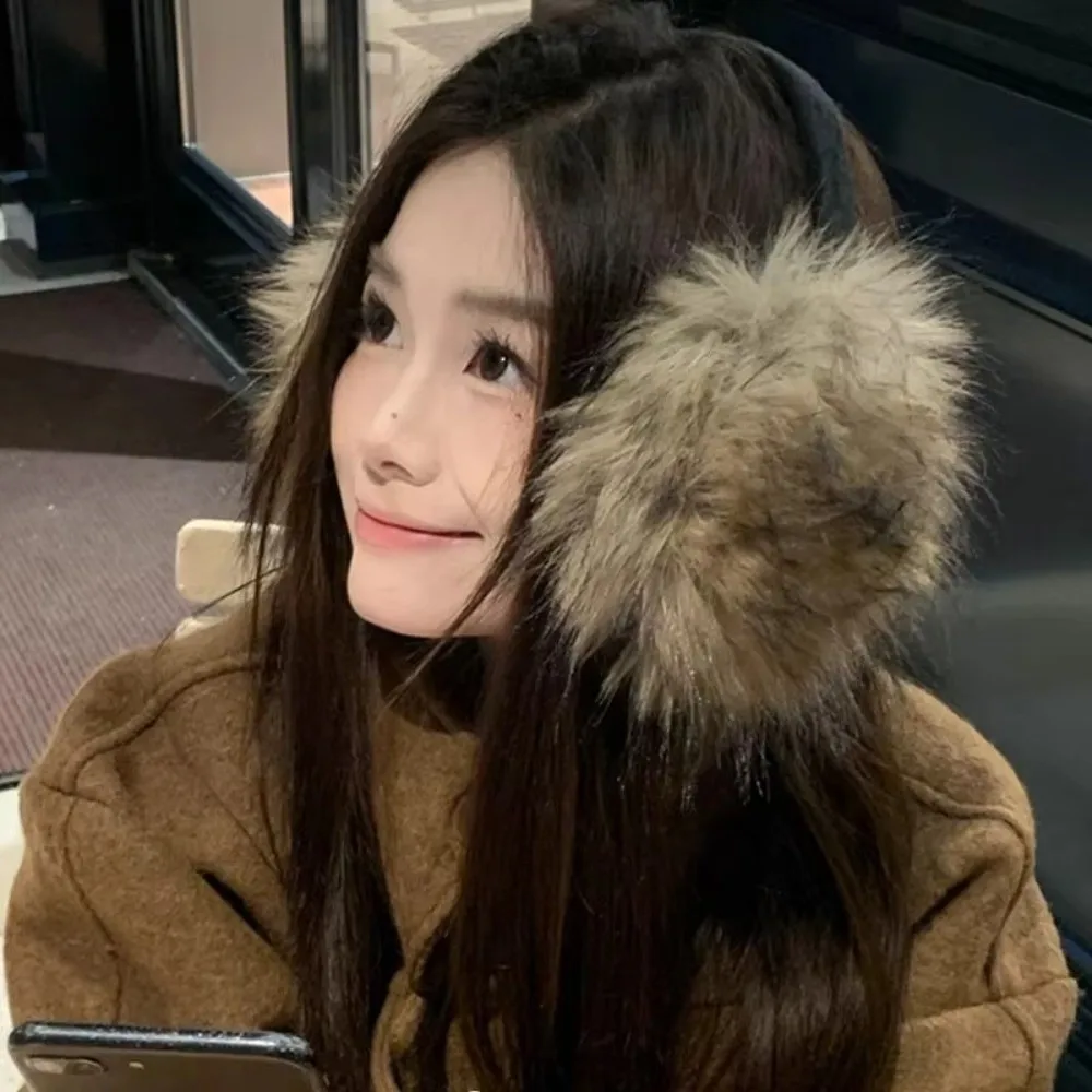 

Новые наушники из искусственного меха норки Y2k, утепленные наушники, ветрозащитные наушники для защиты от холода, зимние